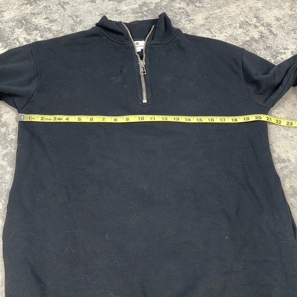 Sundry Quarter Zip Longline Sweatshirt Dress Fleece Loose Baggy Sz 0 - Picture 8 of 9